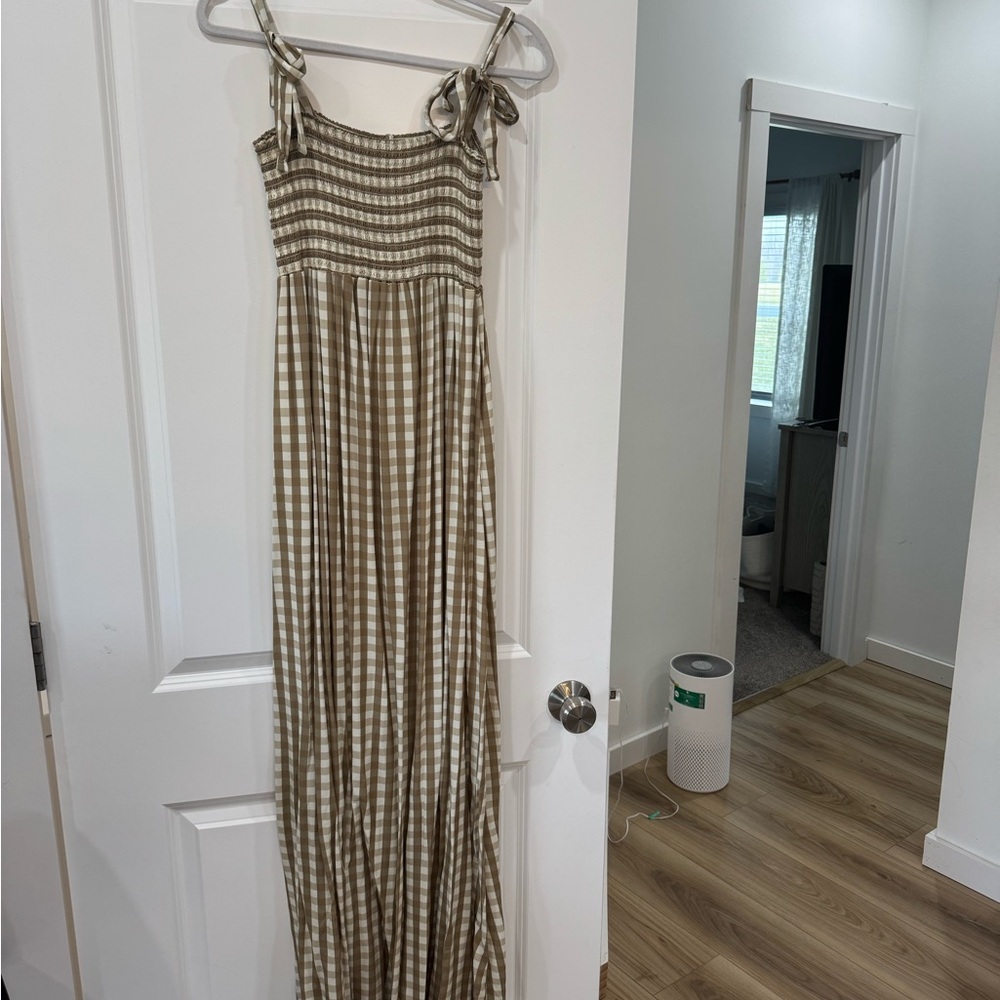 Maaji Brown and Cream Striped Dress